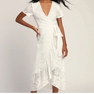 Lulu's White Midi Dress